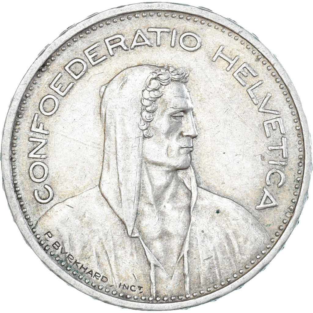 Coin, Switzerland, 5 Francs, 1933, Bern, EF(40-45), Silver, KM:40