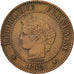 Coin, France, Cérès, 2 Centimes, 1892, Paris, AU(50-53), Bronze, KM:827.1
