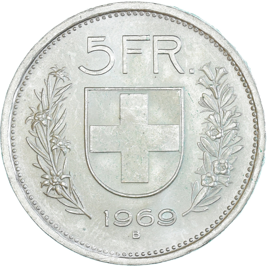 Monnaie, Suisse, 5 Francs, 1969, Bern, SUP, Argent, KM:40