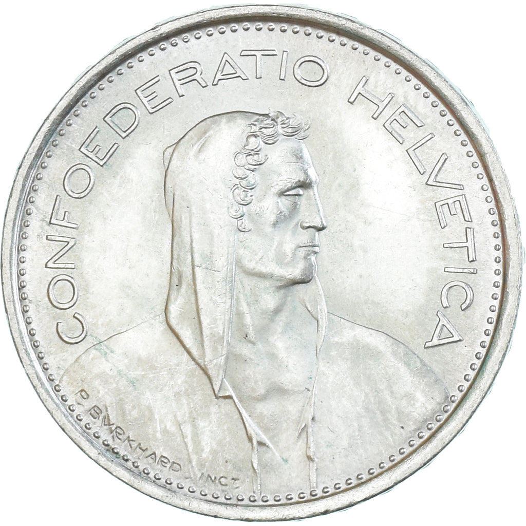 Coin, Switzerland, 5 Francs, 1969, Bern, AU(55-58), Silver, KM:40