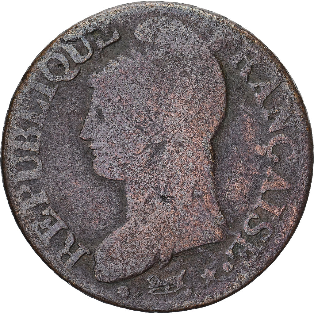Monnaie, France, Dupré, 5 Centimes, An 8/6, Strasbourg, TB, Cuivre