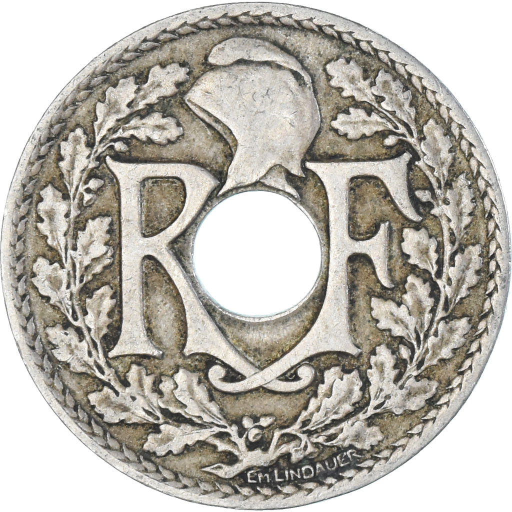 Moneda, Francia, Lindauer, 25 Centimes, 1918, MBC, Cobre - níquel, KM:867a