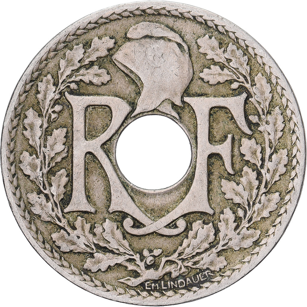 Moneda, Francia, Lindauer, 25 Centimes, 1918, MBC, Cobre - níquel, KM:867a