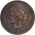 Moneda, Francia, Cérès, 10 Centimes, 1873, Paris, ancre, BC+, Bronce