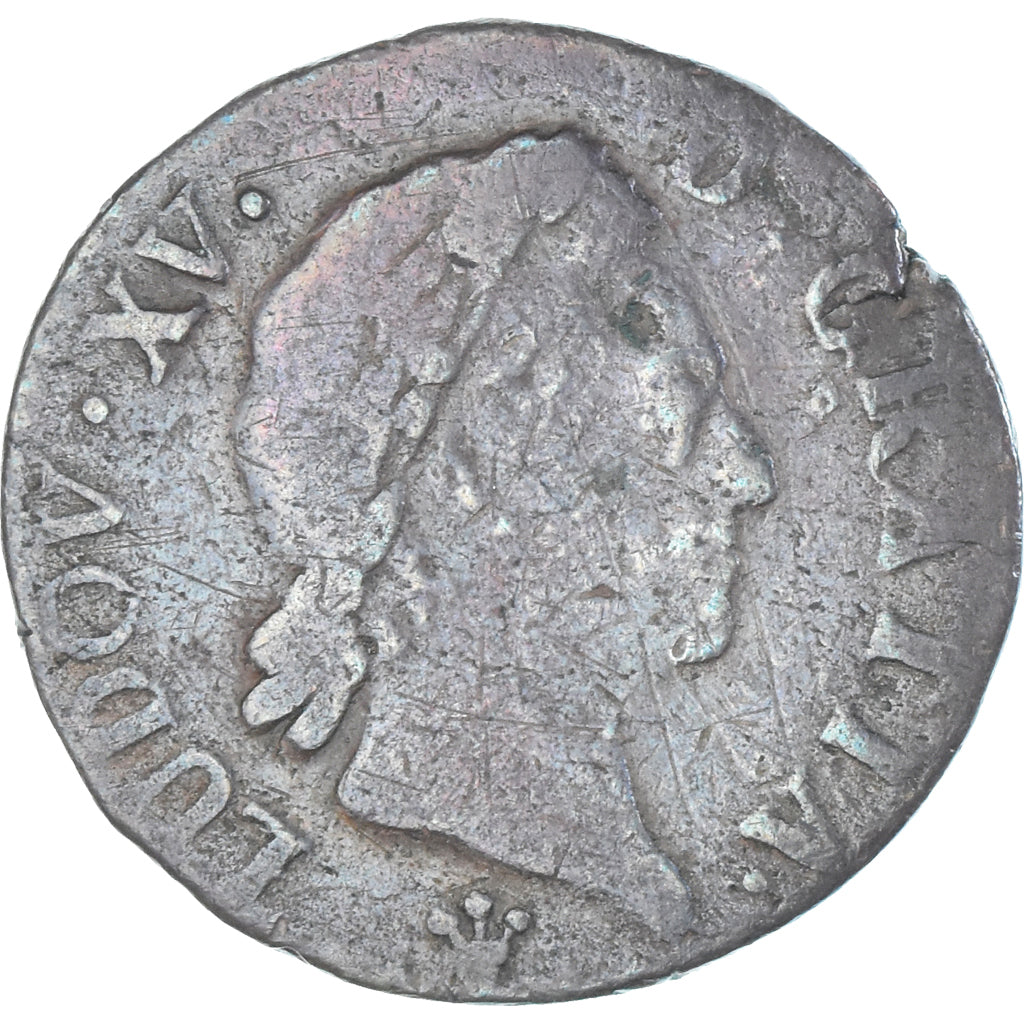 Münze, Frankreich, Louis XV, Demi sol à la vieille tête, 1/2 Sol, 1770