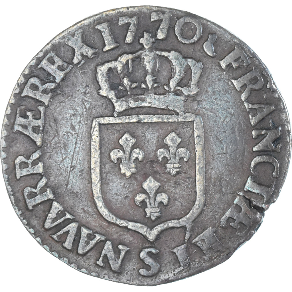 Münze, Frankreich, Louis XV, Demi sol à la vieille tête, 1/2 Sol, 1770