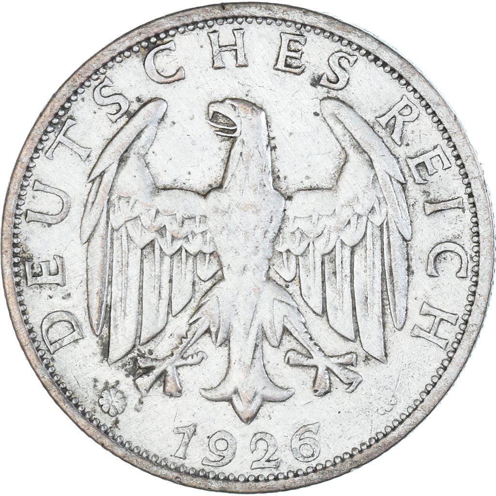 Coin, GERMANY, WEIMAR REPUBLIC, 2 Mark, 1926, Muldenhütten, AU(50-53), Silver