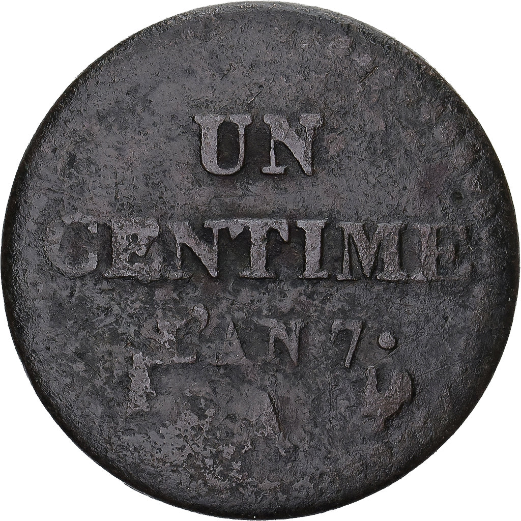 Monnaie, France, Dupré, Centime, AN 7, Paris, TB+, Cuivre, Gadoury:76