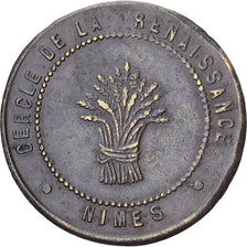 France, 5 Francs, Boulangerie coopérative, Nîmes, TTB, Cuivre
