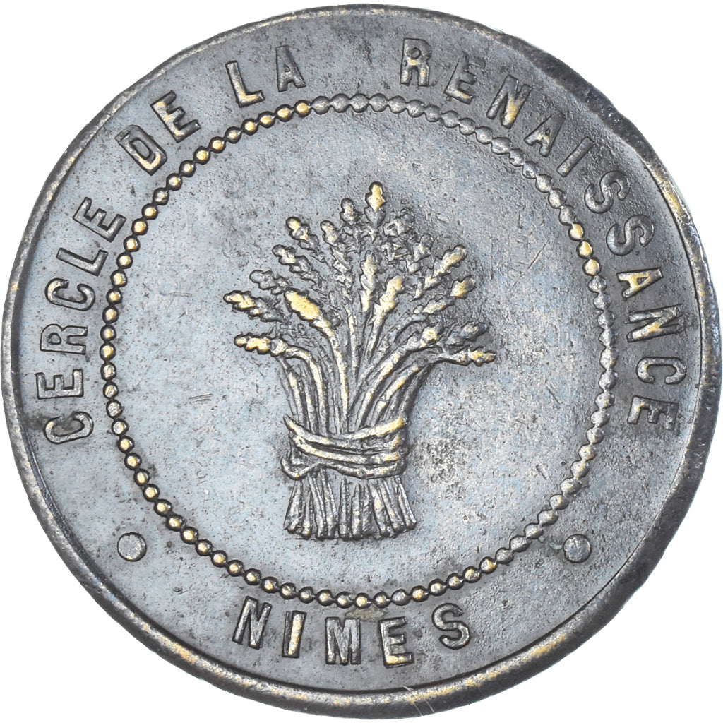 France, 5 Francs, Boulangerie coopérative, Nîmes, EF(40-45), Copper