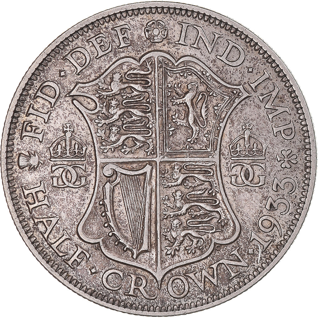 Münze, Großbritannien, George V, 1/2 Crown, 1933, SS, Silber, KM:835