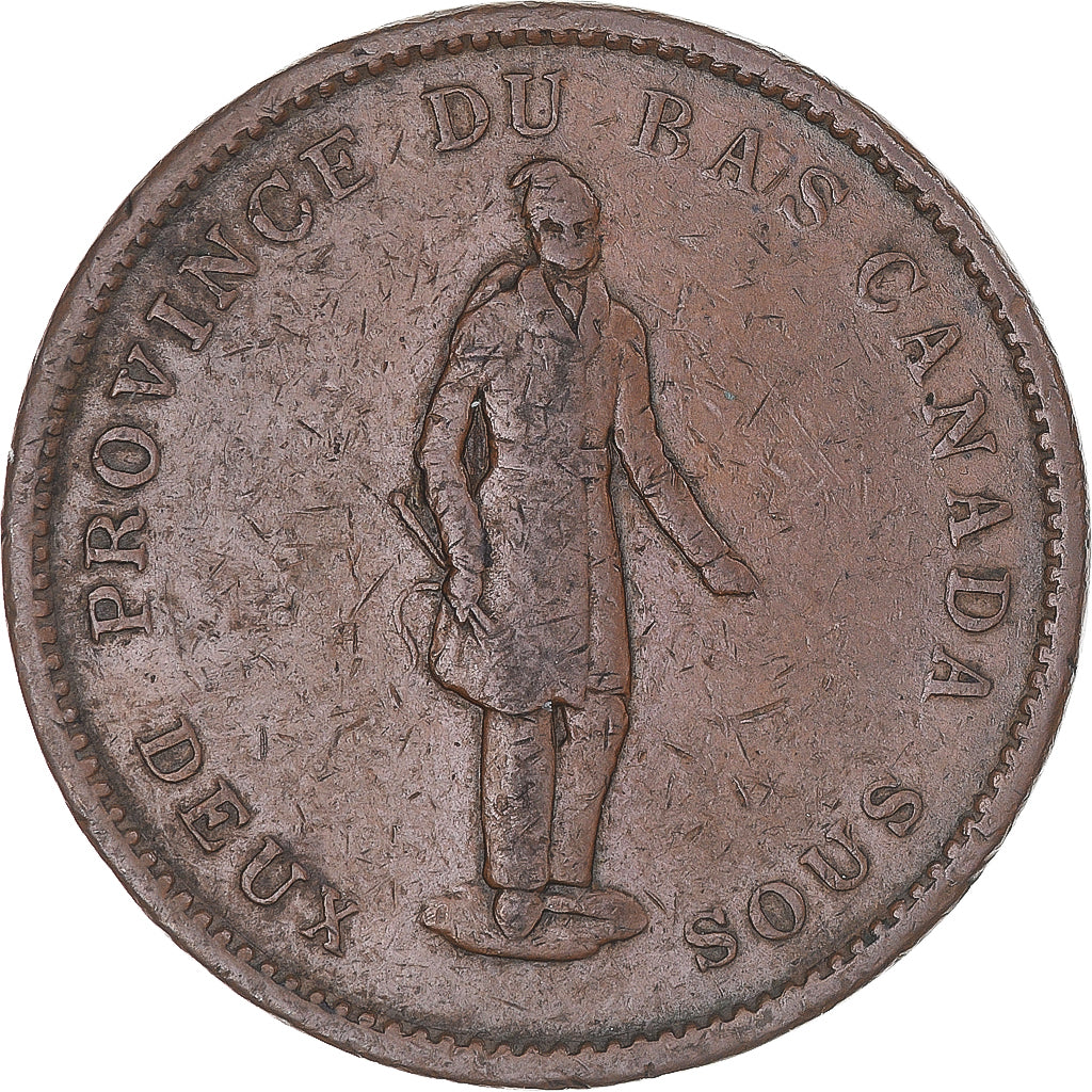 token, Canada, LOWER CANADA, 2 Sous, PENNY, 1837, Soho Mint, Birmingham