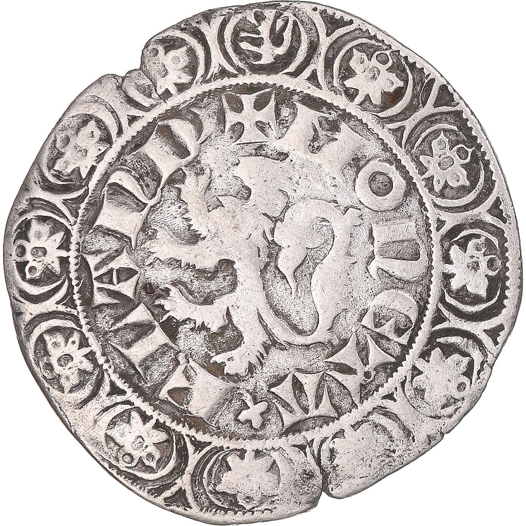 Münze, Frankreich, Flanders, Louis II de Mâle, Gros, 1346-1384, S+, Silber