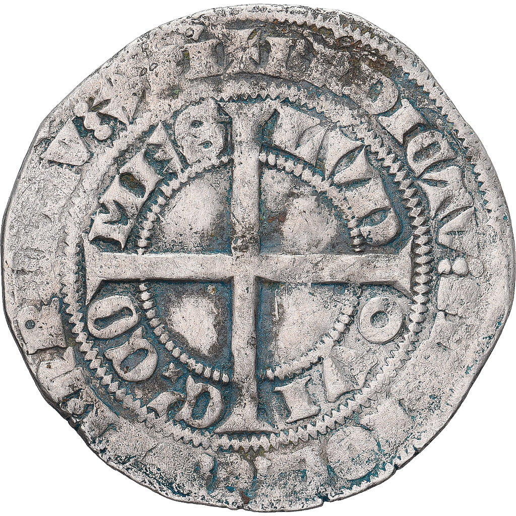 Moneda, Francia, Flanders, Louis II de Mâle, Gros, 1346-1384, BC+, Plata