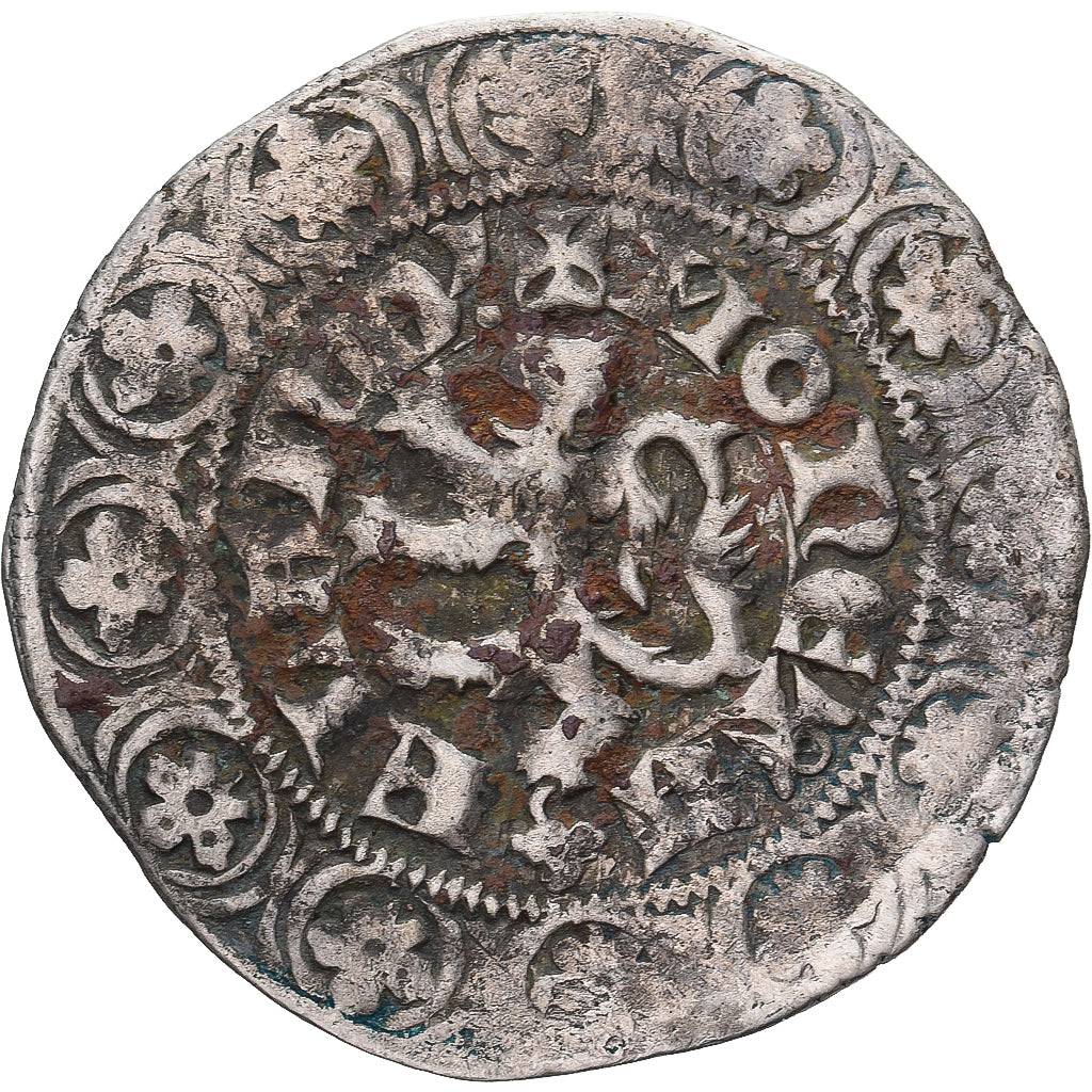 Moneda, Francia, Flanders, Louis II de Mâle, Gros, 1346-1384, BC+, Plata