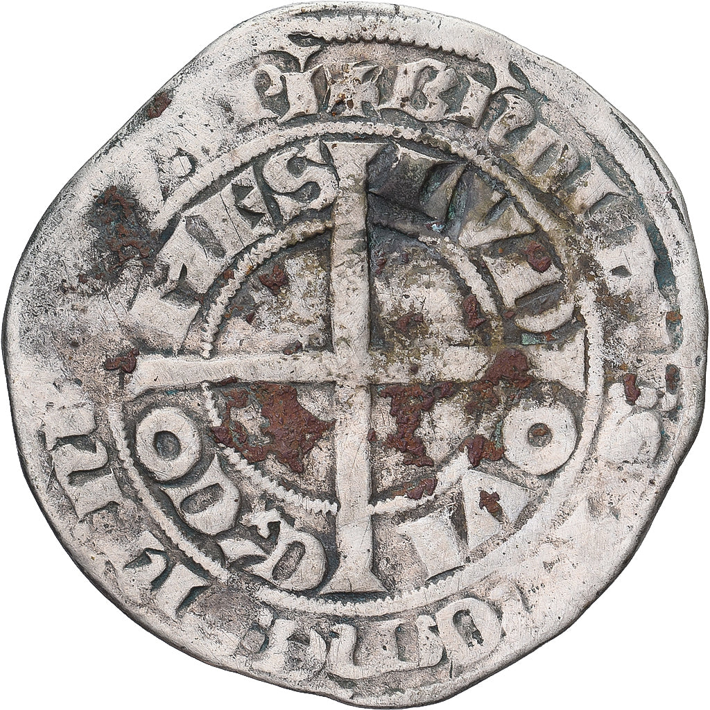 Moneda, Francia, Flanders, Louis II de Mâle, Gros, 1346-1384, BC+, Plata