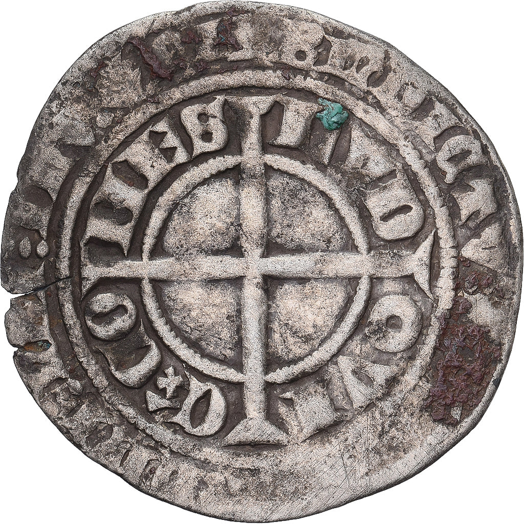 Moneda, Francia, Flanders, Louis II de Mâle, Gros, 1346-1384, BC+, Plata