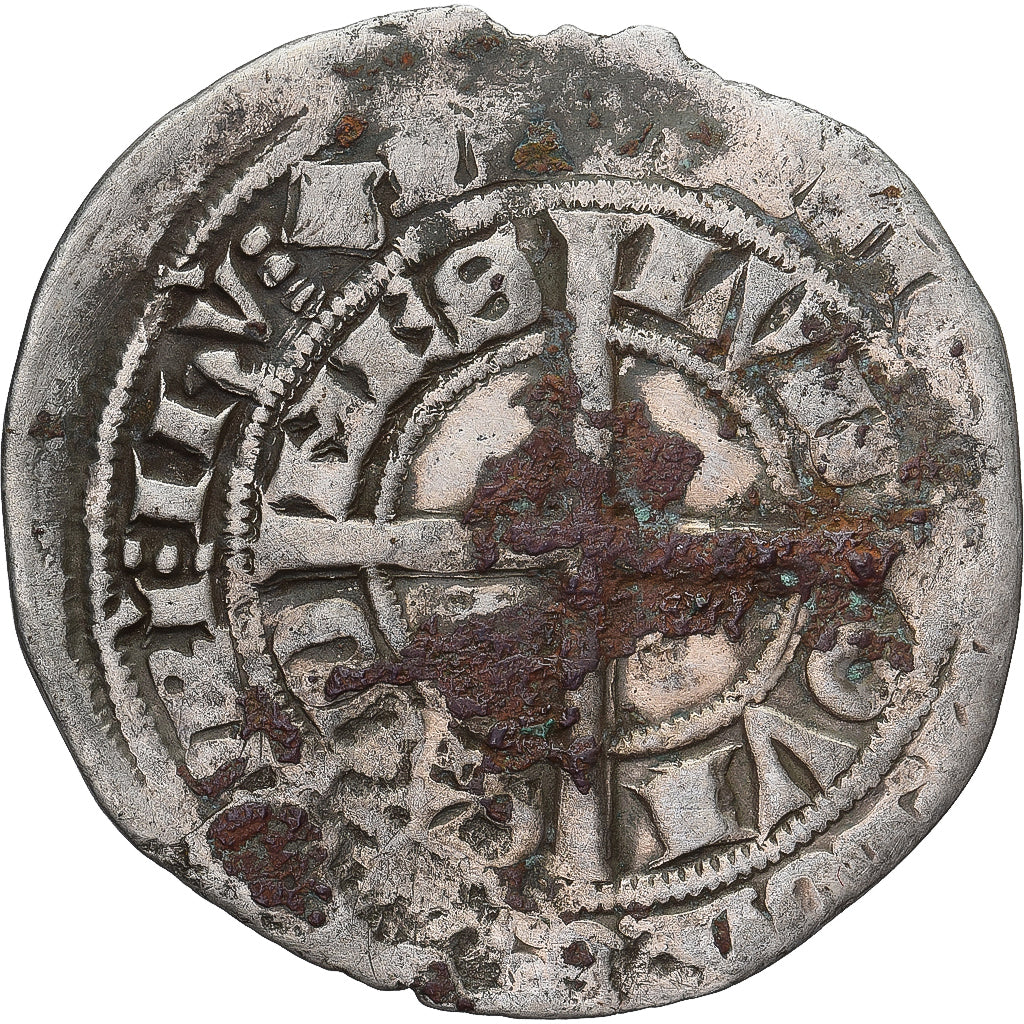 Moneda, Francia, Flanders, Louis II de Mâle, Gros, 1346-1384, BC+, Plata