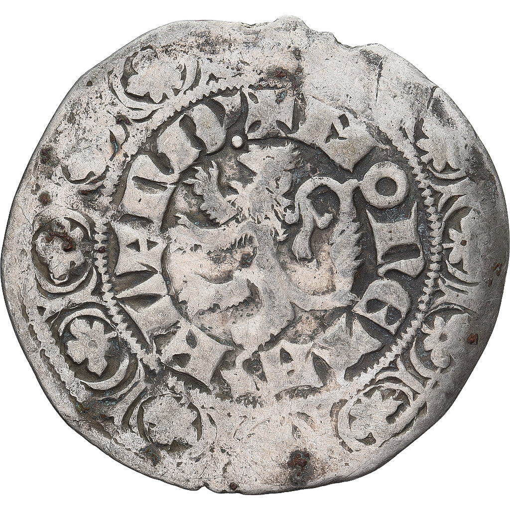 Moneda, Francia, Flanders, Louis II de Mâle, Gros, 1346-1384, BC+, Plata