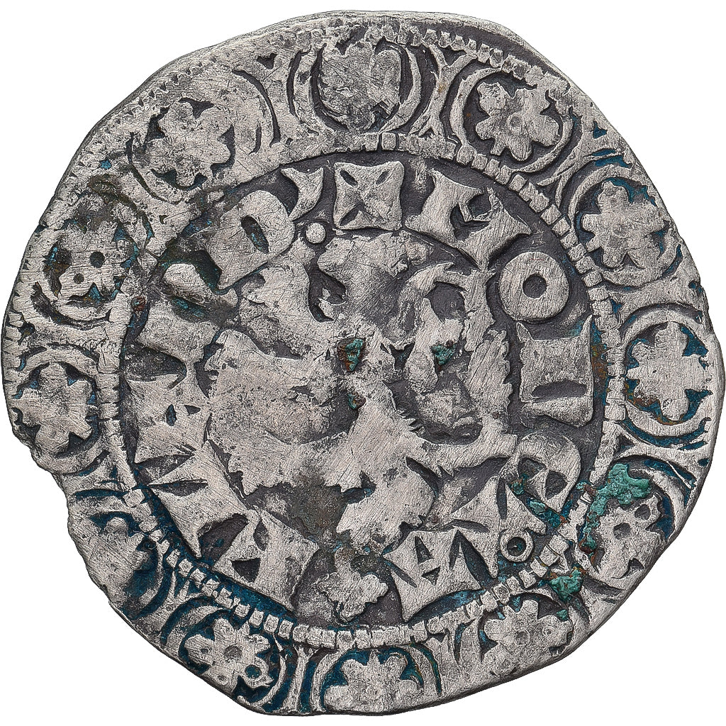 Moneda, Francia, Flanders, Louis II de Mâle, Gros, 1346-1384, BC+, Plata