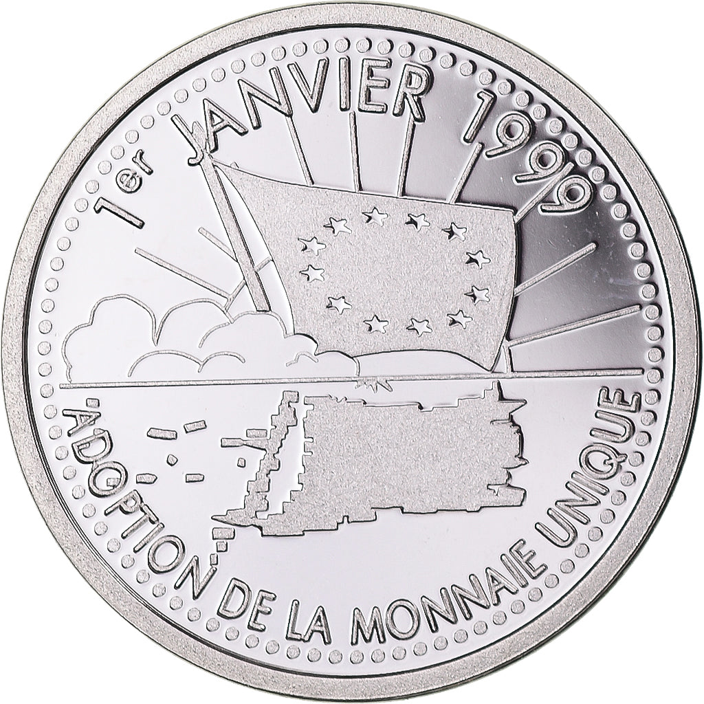 Francja, Europa, 10 Euro, 1999, Utrecht, PRÓBA, MS(65-70), Srebro