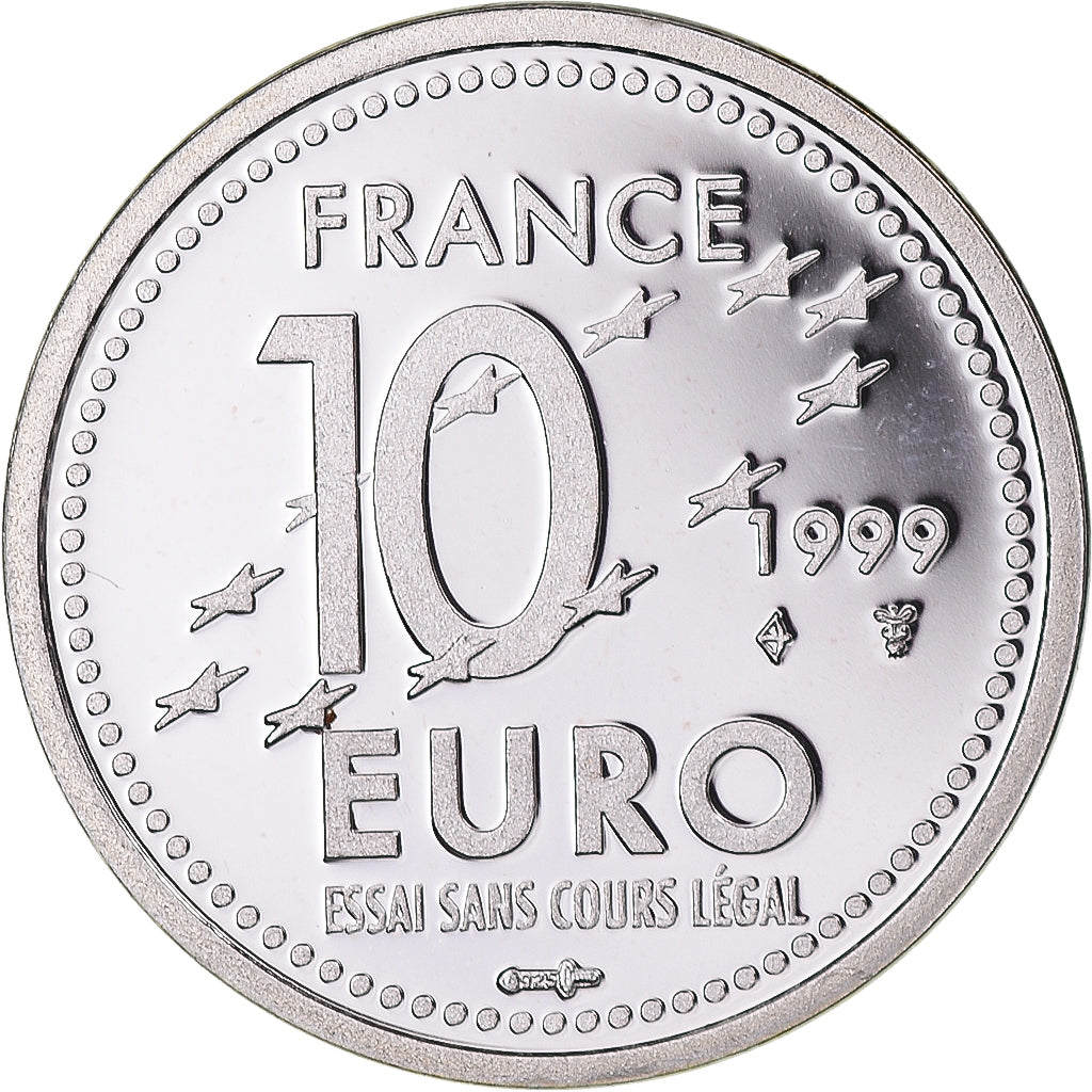 Francja, Europa, 10 Euro, 1999, Utrecht, PRÓBA, MS(65-70), Srebro
