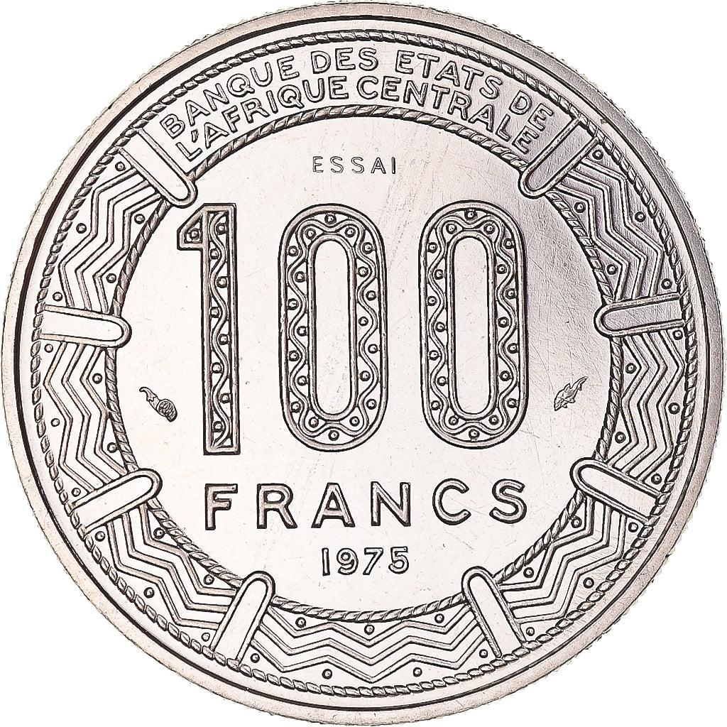 Coin, Congo Republic, 100 Francs, 1975, Monnaie de Paris, ESSAI, MS(65-70)