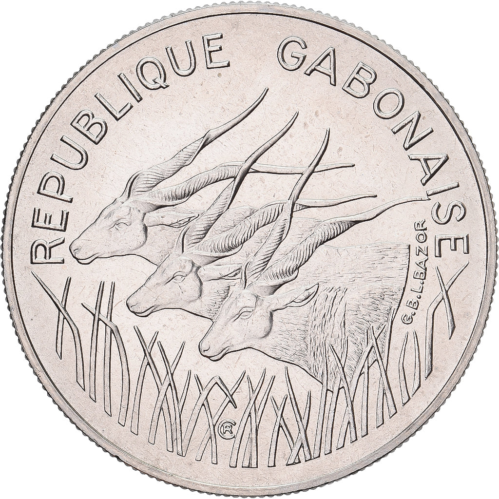 Coin, Gabon, 100 Francs, 1975, Monnaie de Paris, ESSAI, MS(65-70), Nickel, KM:E6