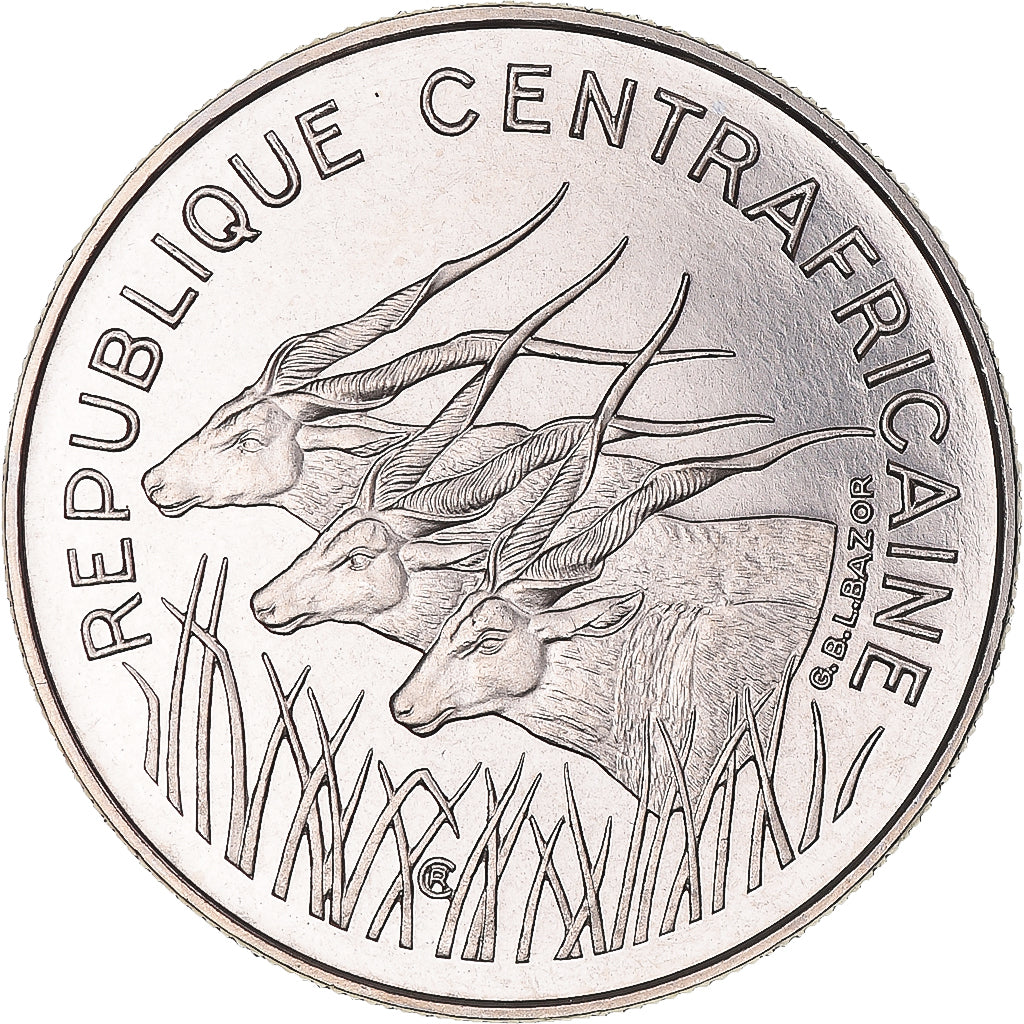 Moeda, República Centro-Africana, 100 Francs, 1971, Monnaie de Paris, ENSAIO