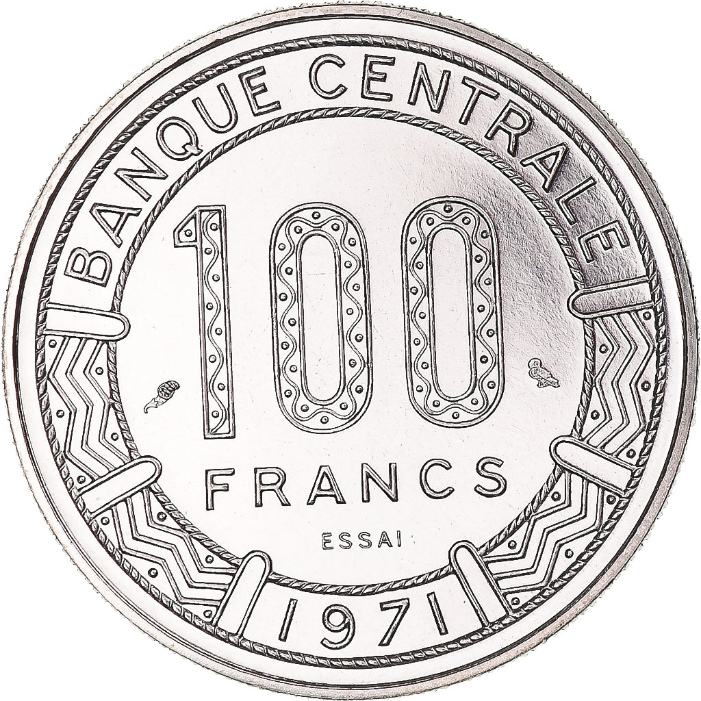 Coin, Congo Republic, 100 Francs, 1971, Monnaie de Paris, ESSAI, MS(65-70)