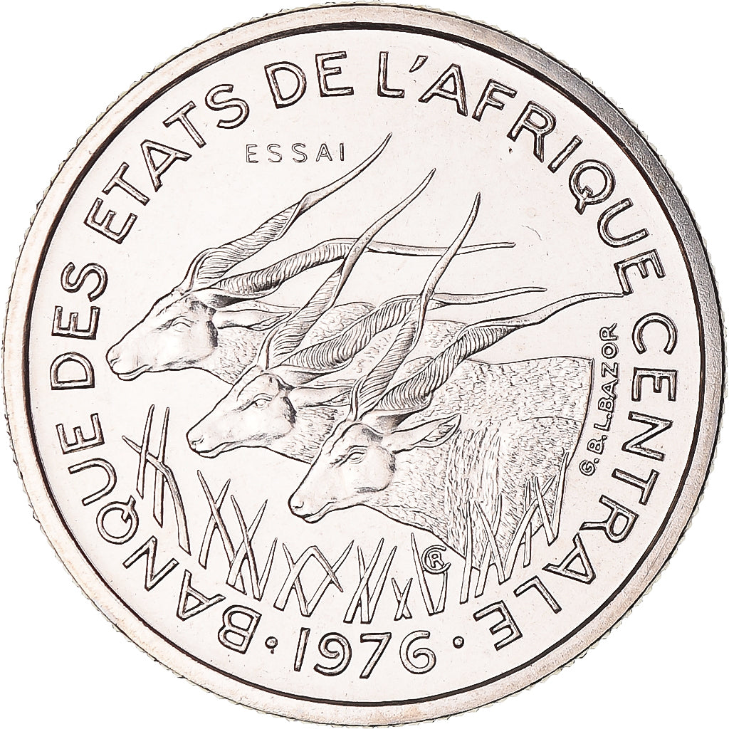 Coin, Gabon, 50 Francs, 1976, Monnaie de Paris, ESSAI, MS(65-70), Nickel, KM:E8