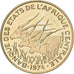 Moneta, Państwa Afryki Środkowej, 10 Francs, 1974, Monnaie de Paris, PRÓBA
