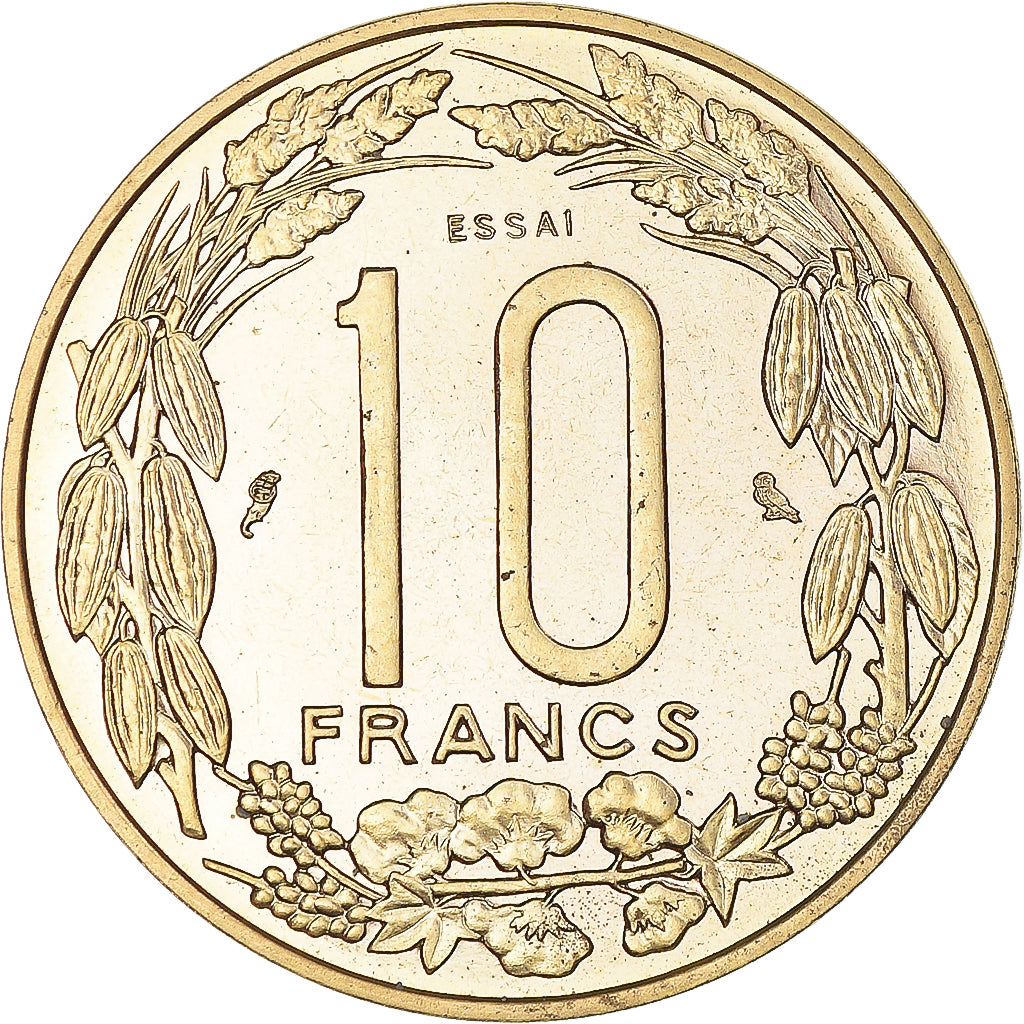 Coin, Central African States, 10 Francs, 1974, Monnaie de Paris, ESSAI