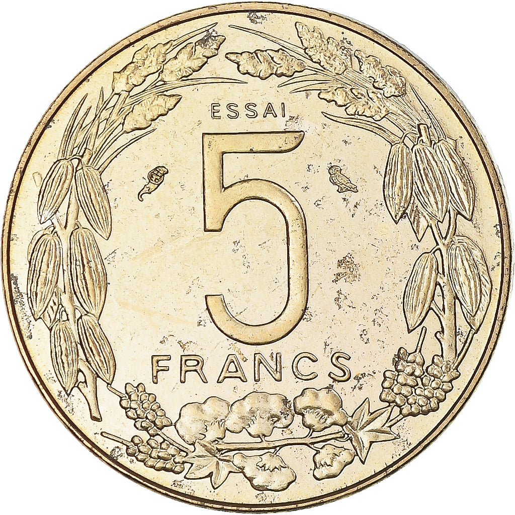 Coin, Central African States, 5 Francs, 1973, Monnaie de Paris, ESSAI