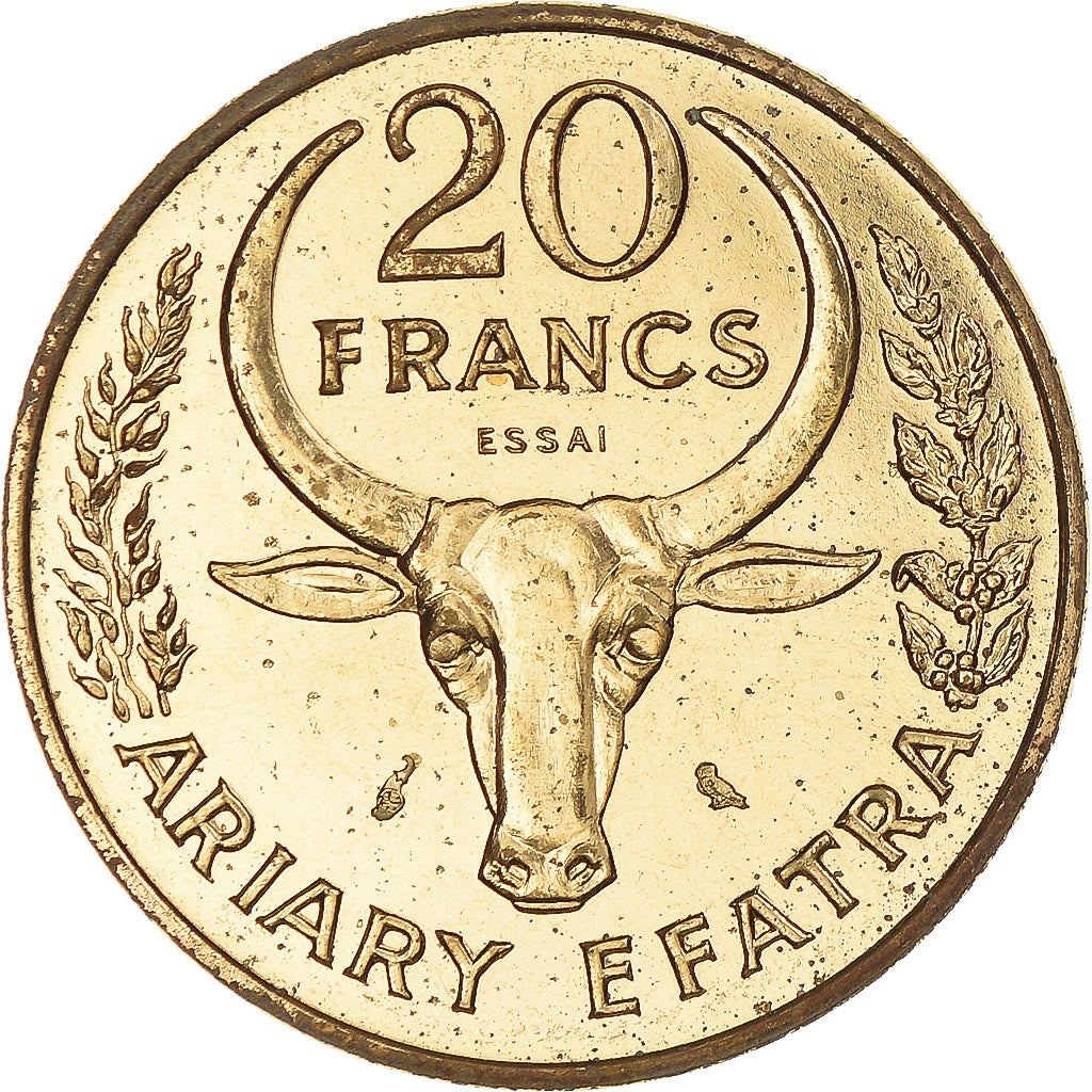 Münze, Madagascar, 20 Francs, 1970, Monnaie de Paris, ESSAI, STGL