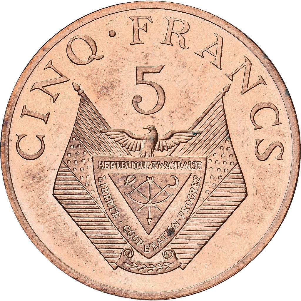 Münze, Ruanda, 5 Francs, 1977, Monnaie de Paris, ESSAI, STGL, Bronze, KM:E5