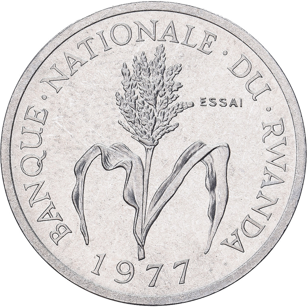 Munten, Rwanda, Franc, 1977, Monnaie de Paris, ESSAI, FDC, Aluminium, KM:E4