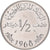 Münze, Tunesien, 1/2 Dinar, 1968, Monnaie de Paris, ESSAI, STGL, Nickel, KM:E32
