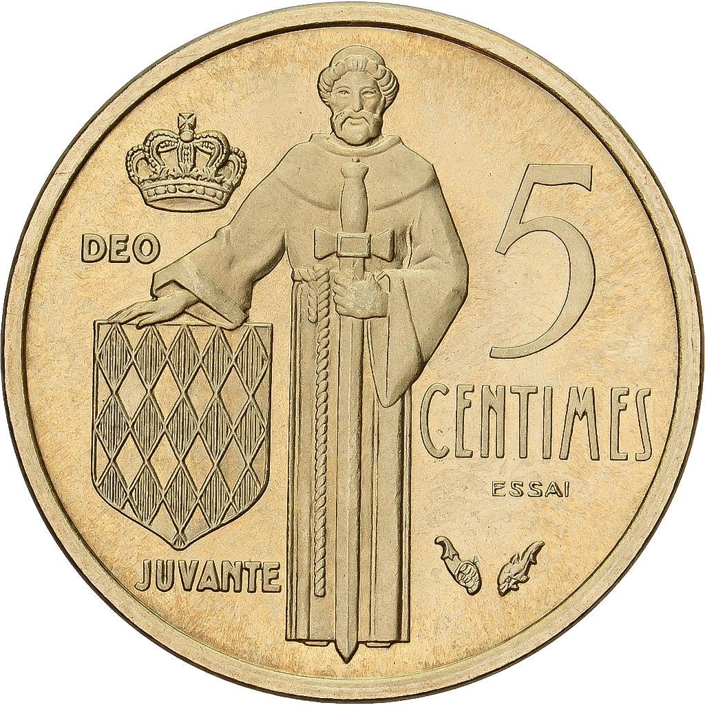 Münze, Monaco, Rainier III, 5 Centimes, 1976, Monnaie de Paris, ESSAI, STGL