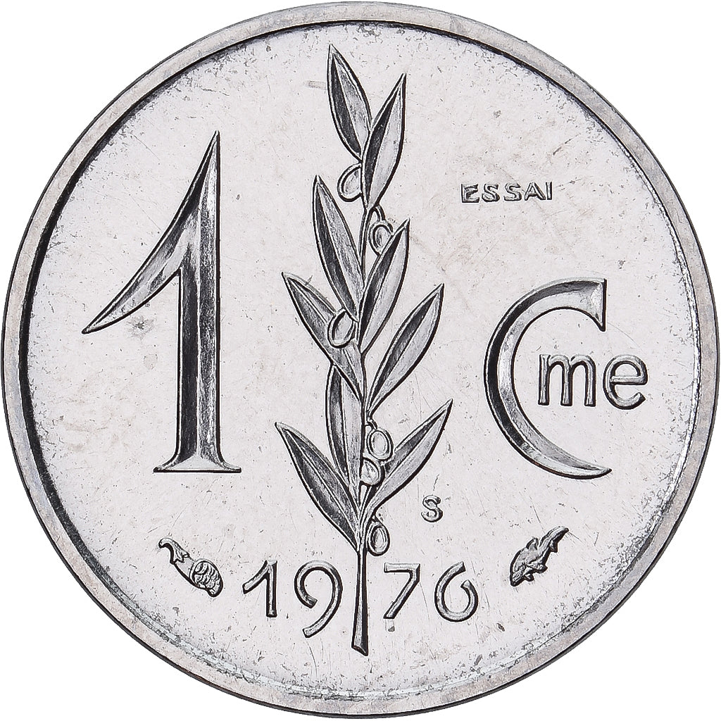 Moeda, Mónaco, Rainier III, Centime, 1976, Monnaie de Paris, ENSAIO, MS(65-70)