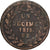 Moneda, Francia, Louis XVIII, Decime, 1815, Strasbourg, MBC, Bronce, KM:701