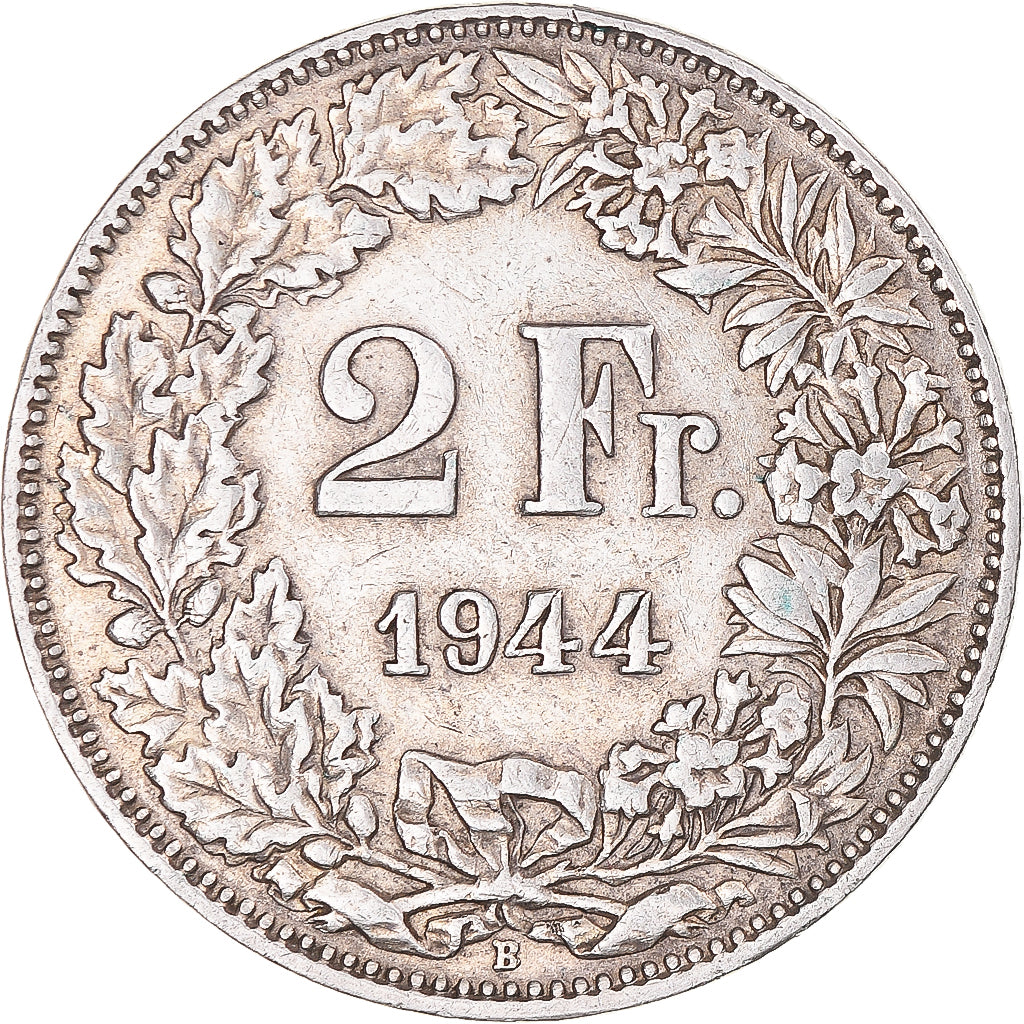 Moneta, Svizzera, 2 Francs, 1944, Bern, BB, Argento, KM:21