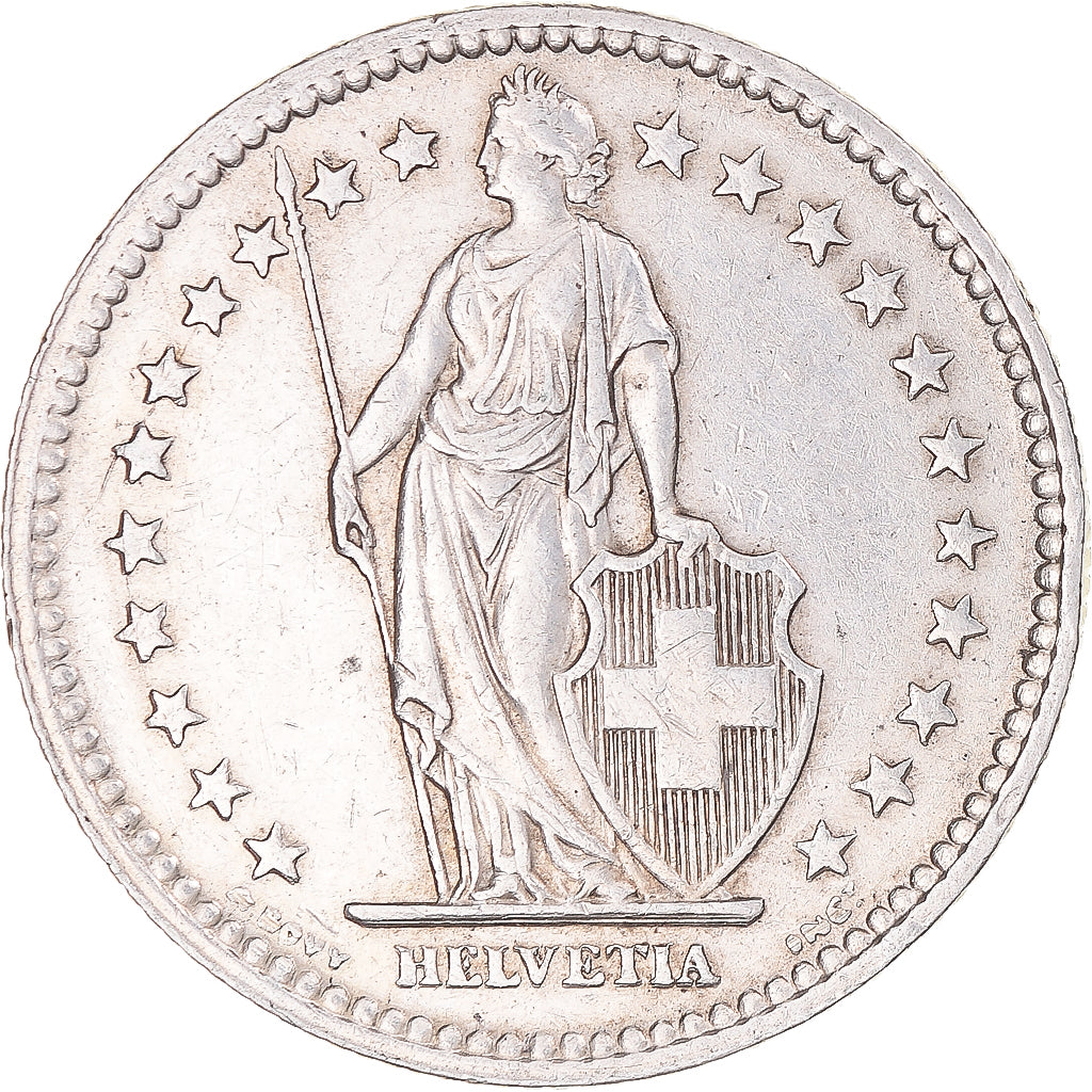 Münze, Schweiz, 2 Francs, 1944, Bern, SS+, Silber, KM:21