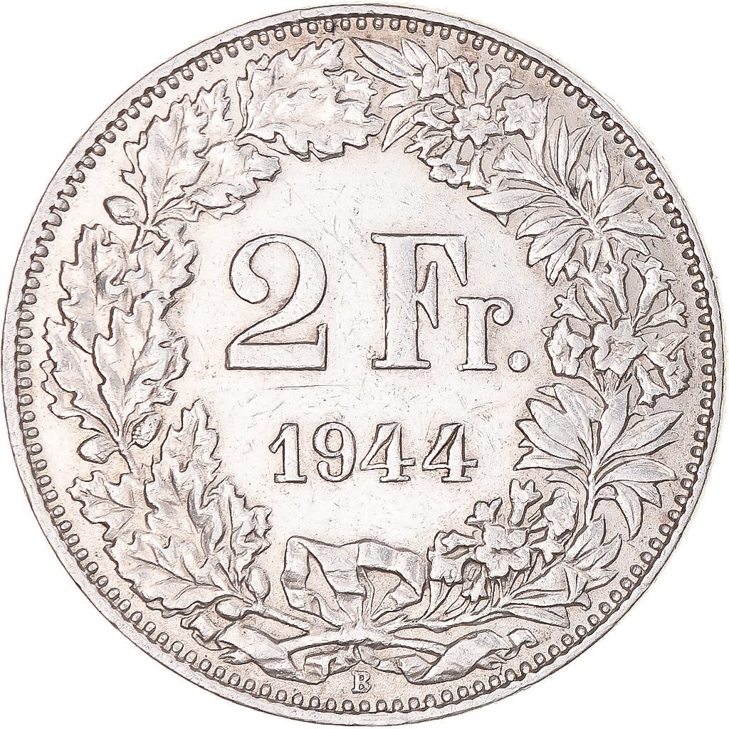 Münze, Schweiz, 2 Francs, 1944, Bern, SS+, Silber, KM:21