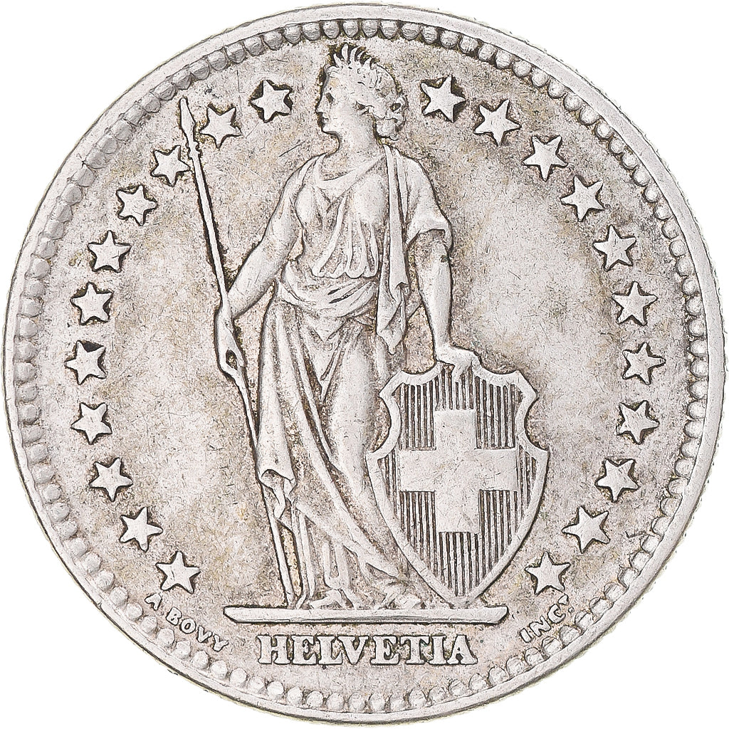 Münze, Schweiz, 2 Francs, 1961, Bern, SS, Silber, KM:21