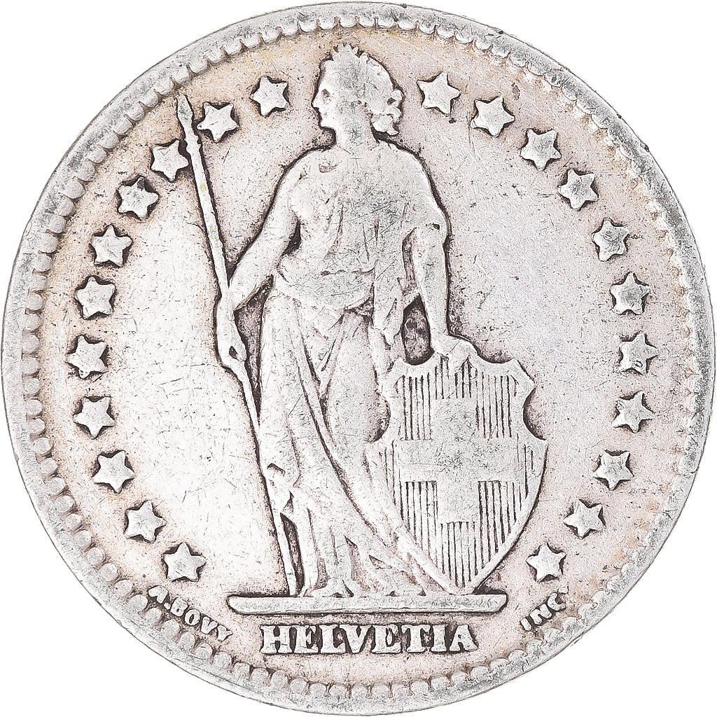 Münze, Schweiz, Franc, 1914, Bern, S+, Silber, KM:24