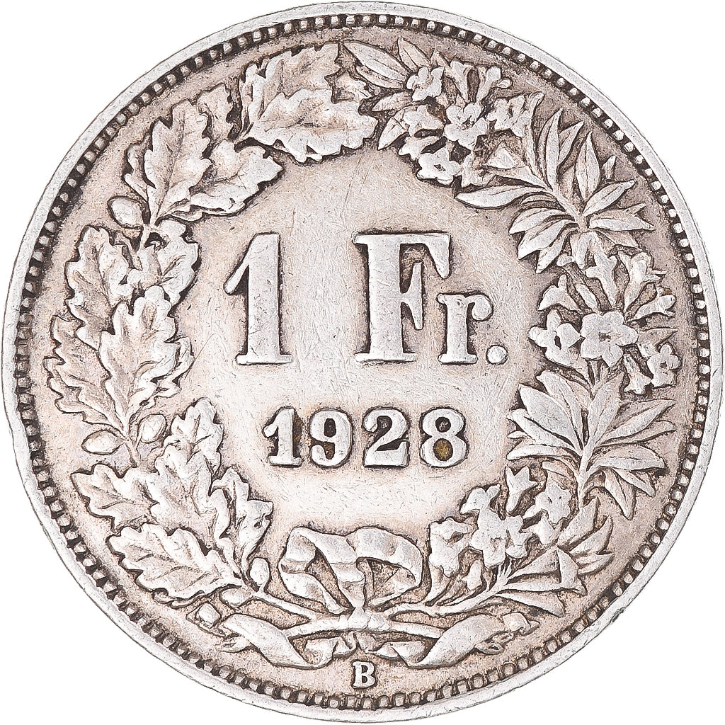 Münze, Schweiz, Franc, 1928, Bern, SS, Silber, KM:24