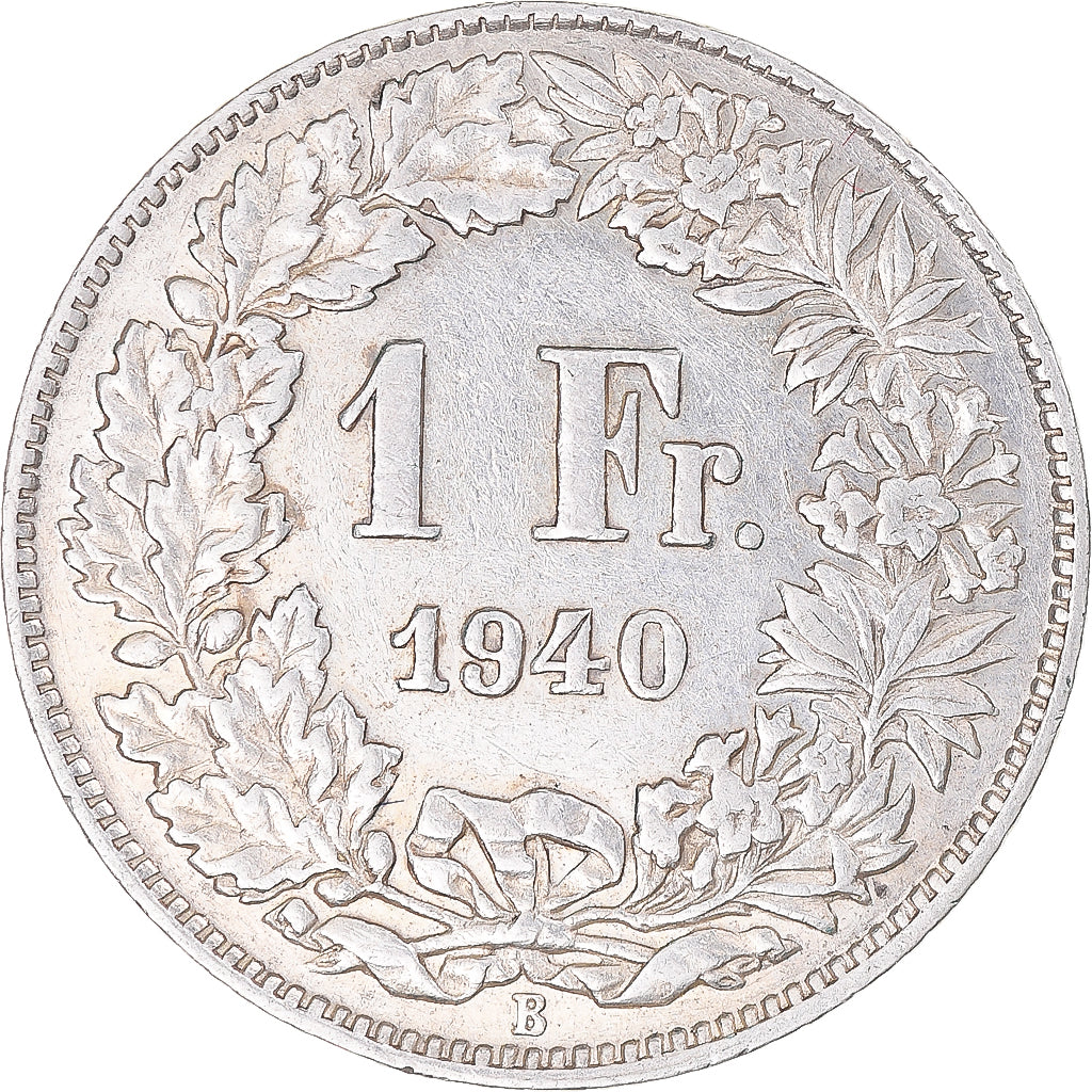 Münze, Schweiz, Franc, 1940, Bern, SS, Silber, KM:24