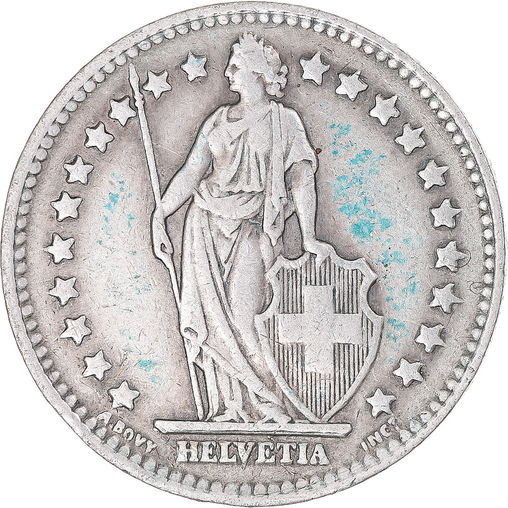 Moeda, Suíça, Franc, 1945, Bern, EF(40-45), Prata, KM:24