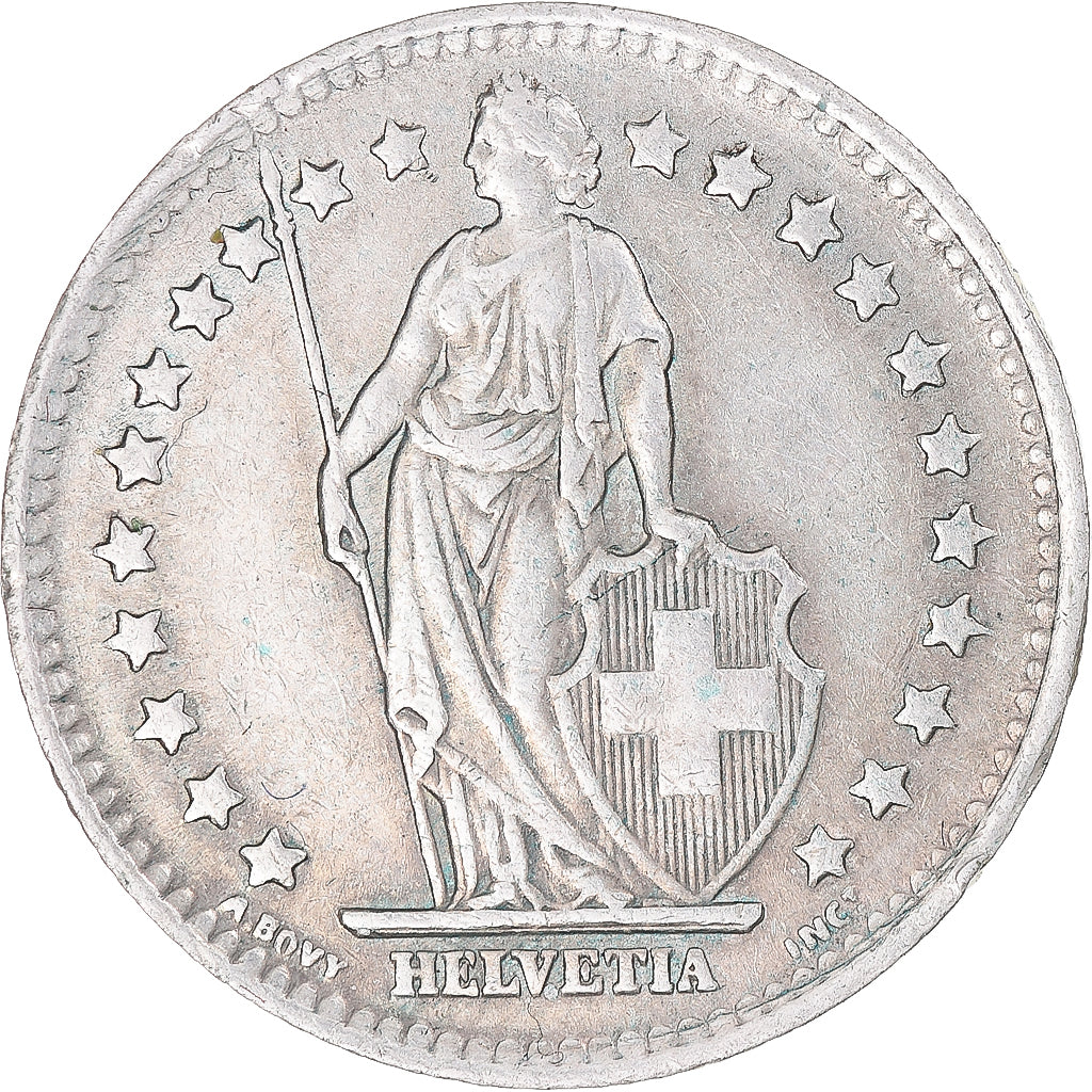 Moneta, Szwajcaria, Franc, 1945, Bern, EF(40-45), Srebro, KM:24